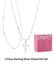 Silver Cross Necklace + Dainty Necklace (2 Piece Boxed Gift Set)