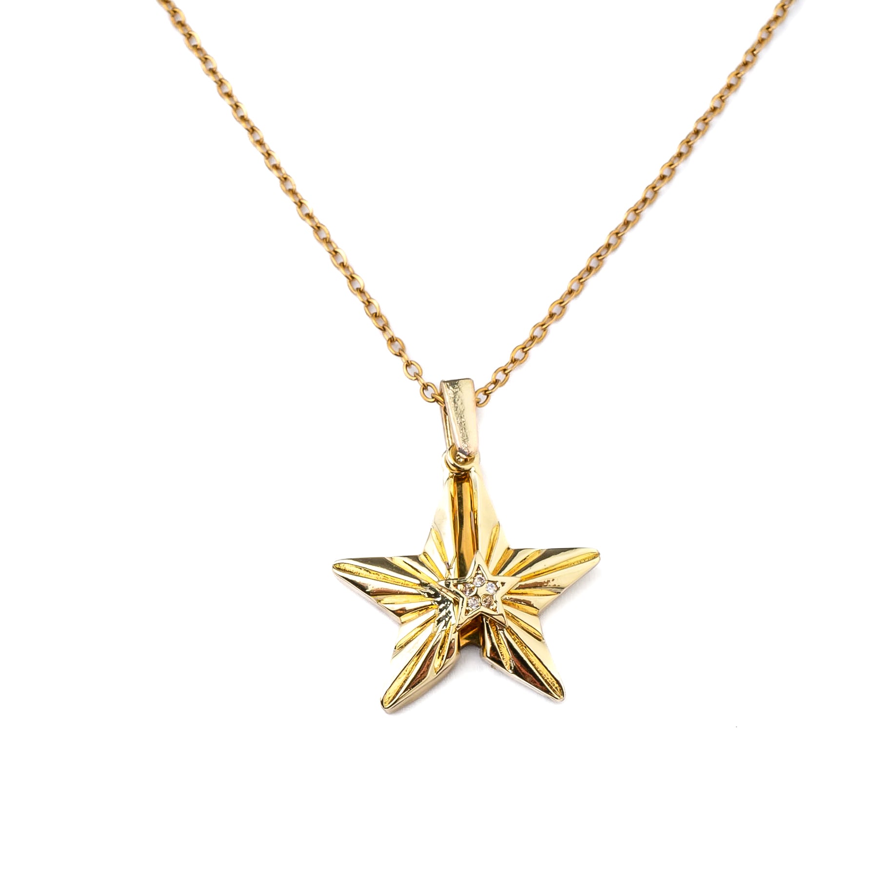 SECRET MESSAGE ENGRAVABLE STAR NECKLACE