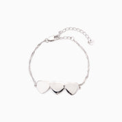 ALWAYS IN THREES  ENGRAVABLE HEART BAR BRACELET