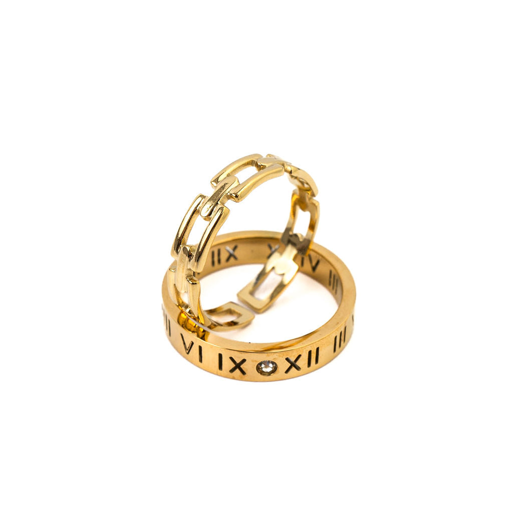 Hollywood and Sneaky Link Ring Set