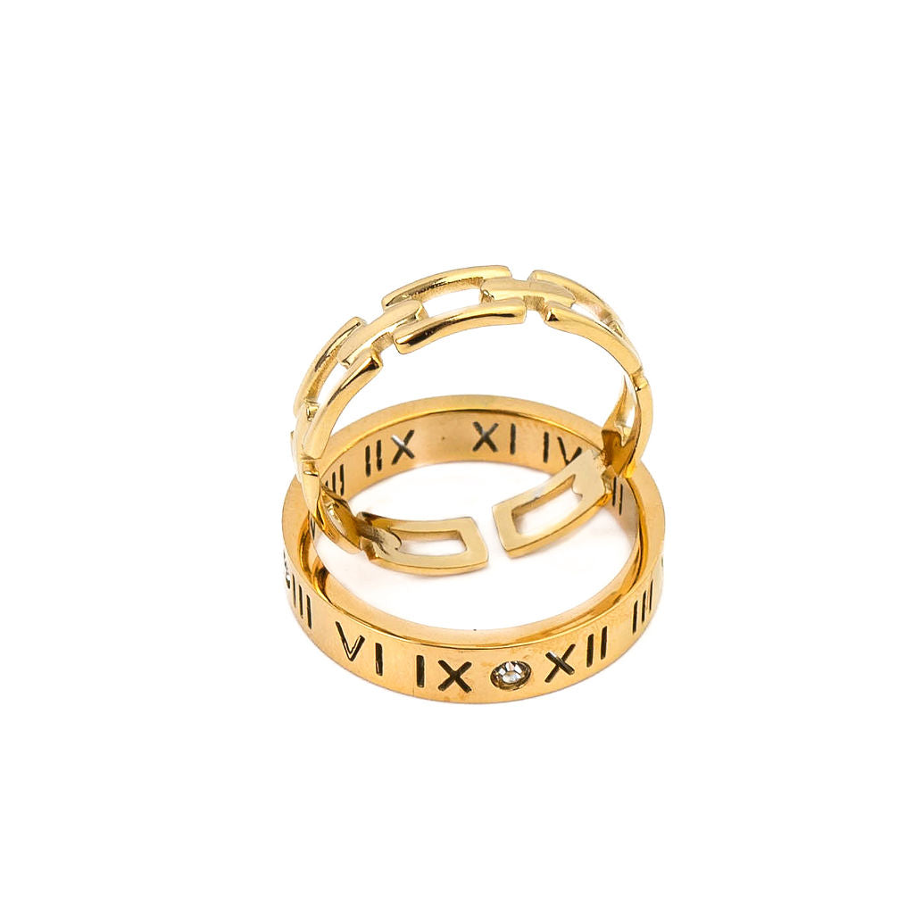 Hollywood and Sneaky Link Ring Set