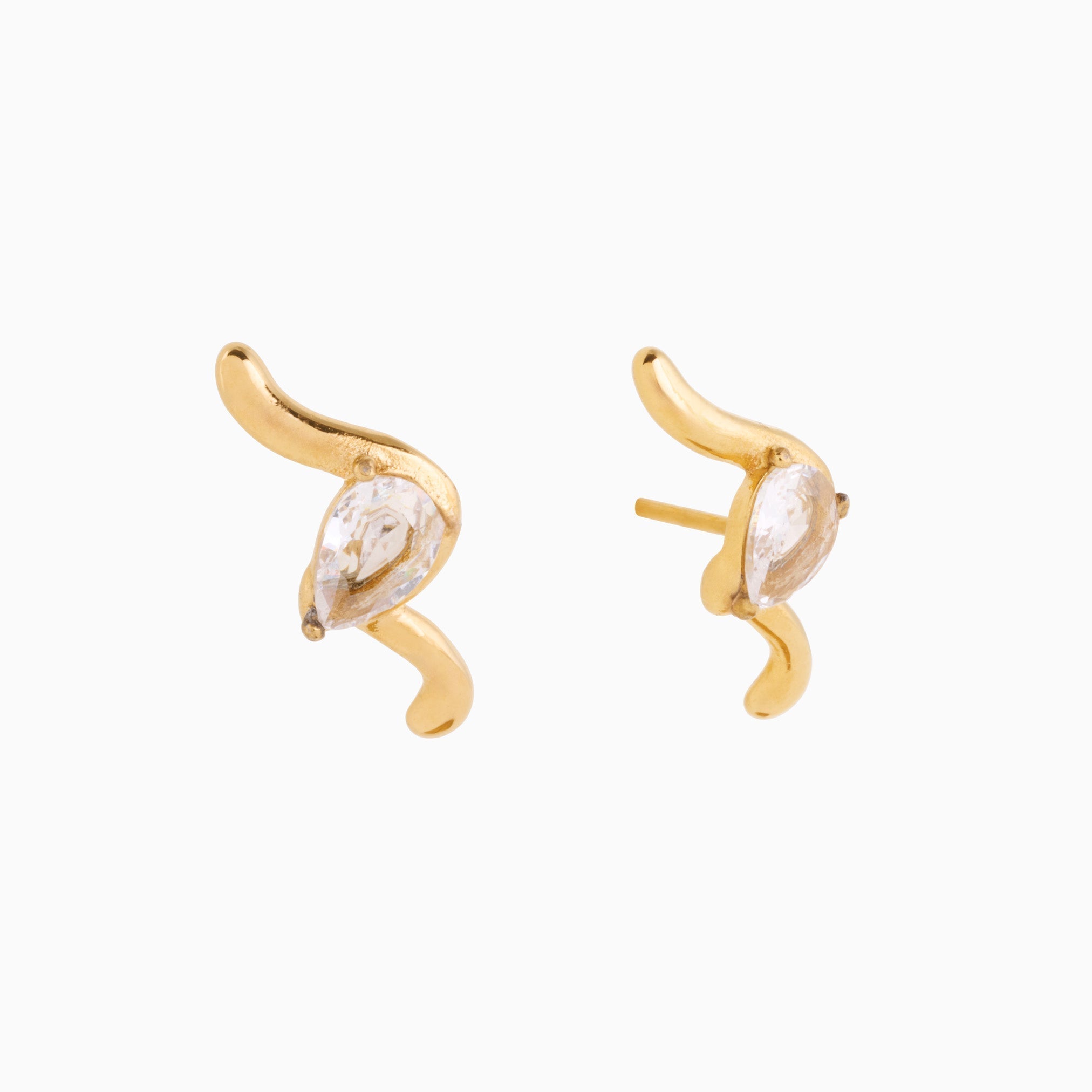 RACHEL GORRY PAULA STUDS AND EAR CUFF BUNDLE best gold plated tarnish and water resistant piece by Irish Jewellery brand - Lynott Jewellery