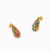 RAINBOW TEARDROP STUDS