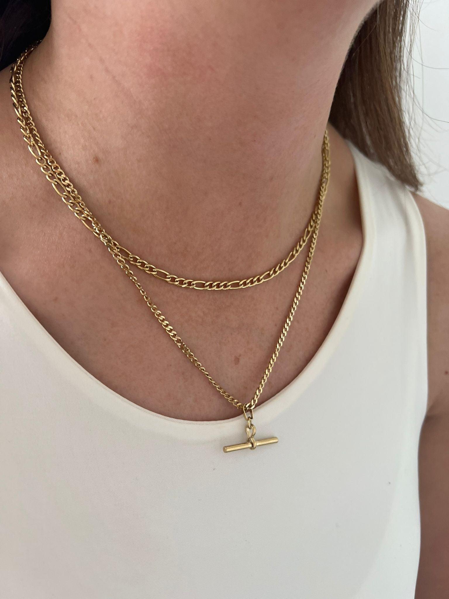 Silver T Bar Chain Necklace | Paperclip Chain Necklace | Statement Necklace  – KookyTwo