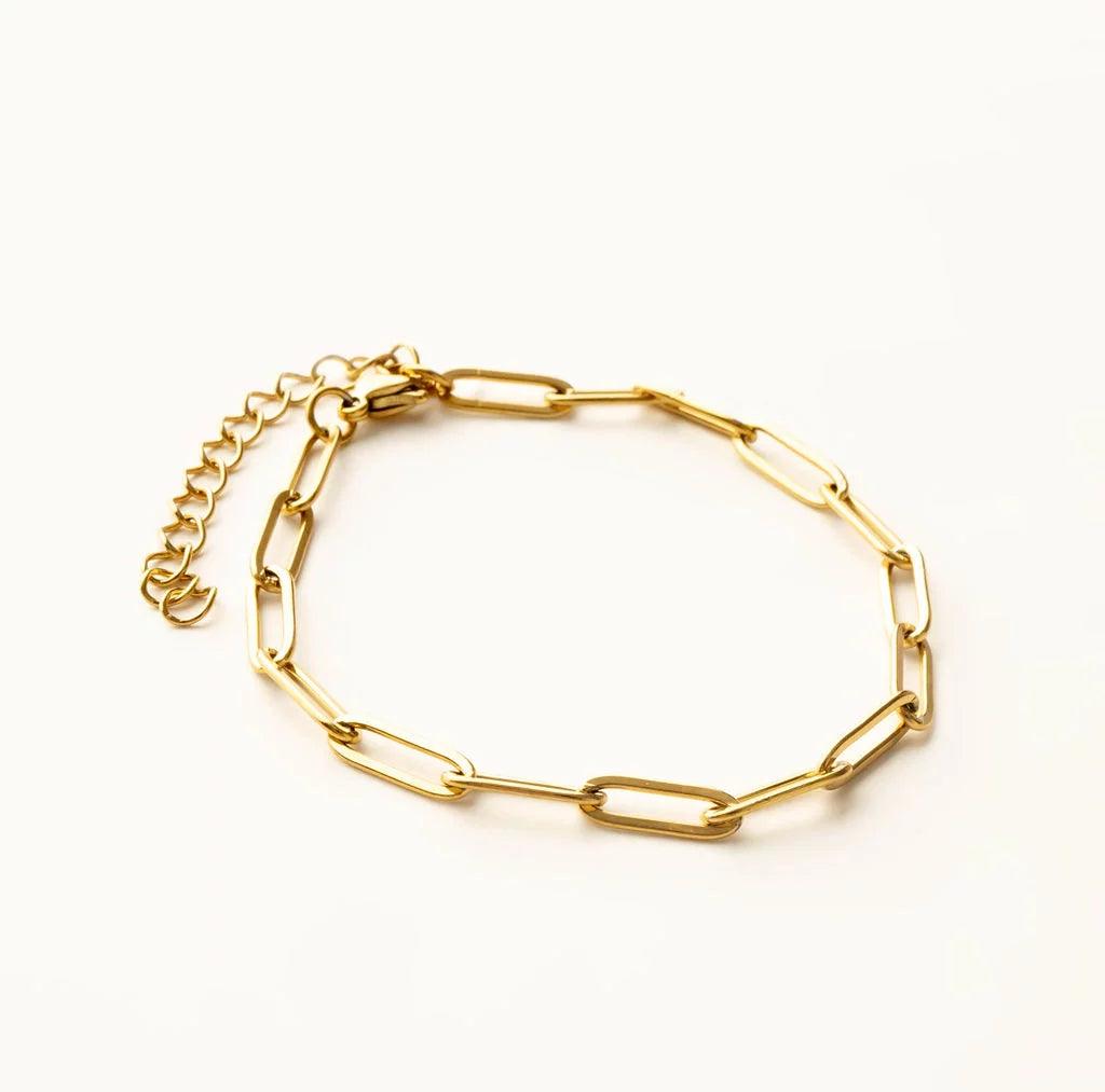 Small Link Paperclip Chain Bracelet