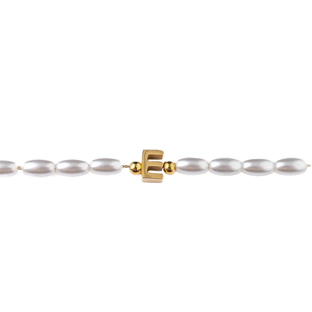 FRESHWATER PEARL INITIAL BRACELET