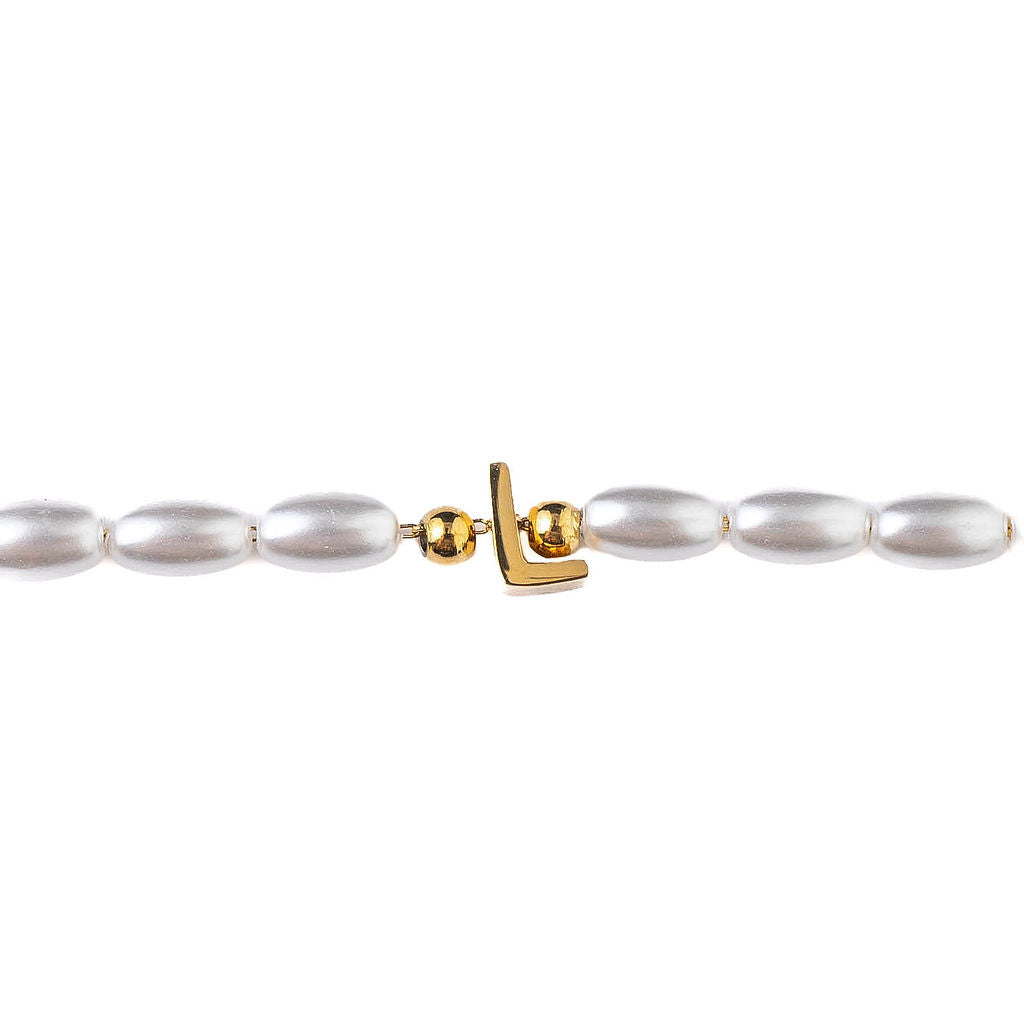 FRESHWATER PEARL INITIAL BRACELET