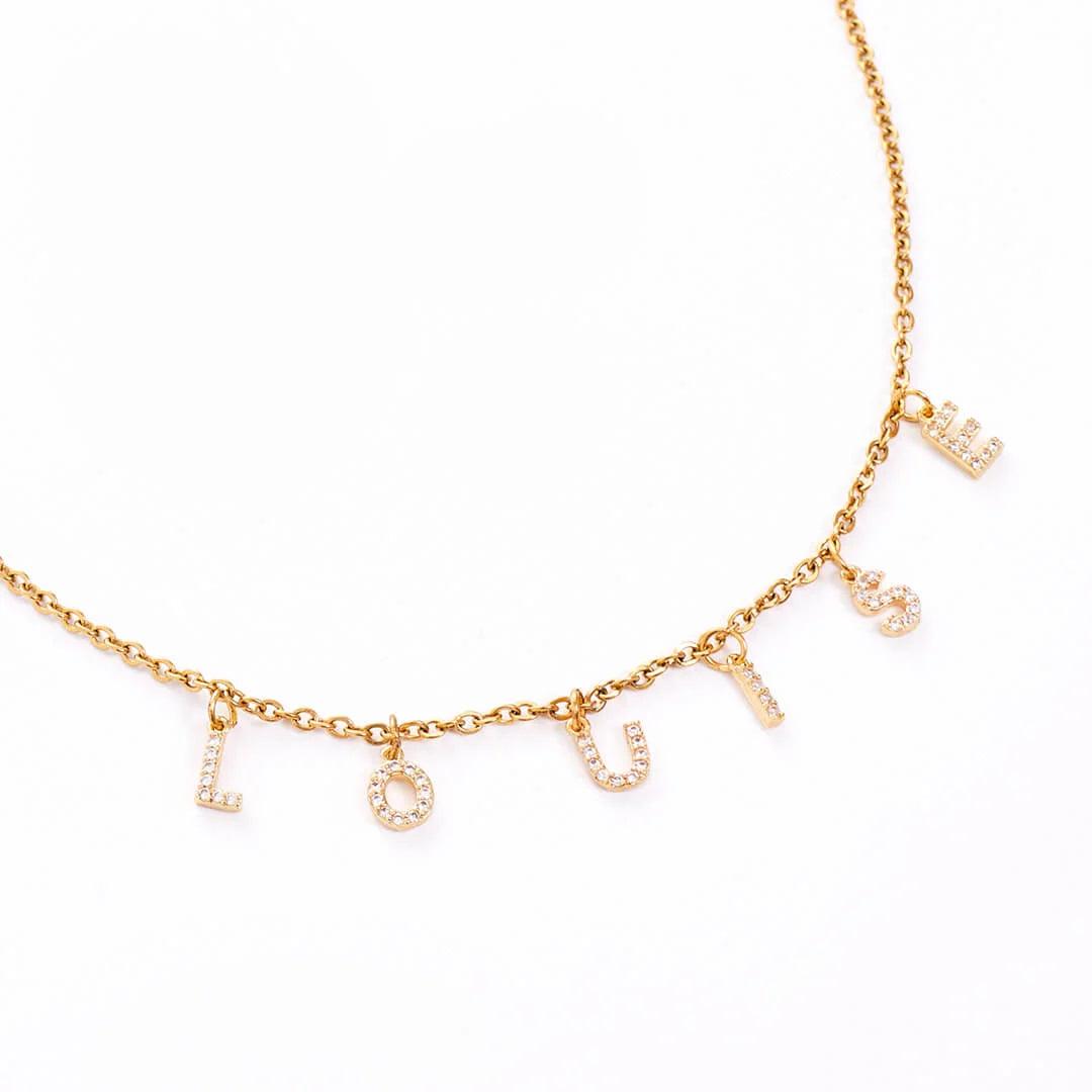 PERSONALISED NAME CHAIN GOLD NECKLACE - Lynott Jewellery
