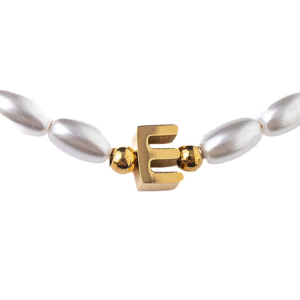 FRESHWATER PEARL INITIAL BRACELET