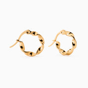 DOLCE GOLD HOOPS best gold plated tarnish and water resistant piece by Irish Jewellery brand - Lynott Jewellery