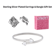 Treasured Statement Earrings & Moi Et Toi Silver Bangle Gift Set best gold plated tarnish and water resistant piece by Irish Jewellery brand - Lynott Jewellery