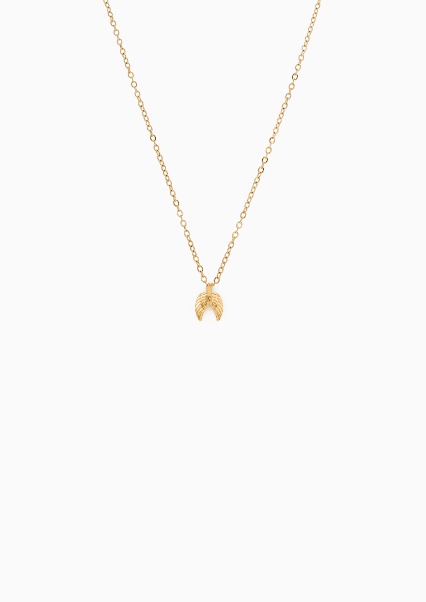RACHEL GORRY - ANGEL WING NECKLACE best gold plated tarnish and water resistant piece by Irish Jewellery brand - Lynott Jewellery
