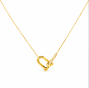 KATJA MIA LUSTRE LINK DAINTY NECKLACE best gold plated tarnish and water resistant piece by Irish Jewellery brand - Lynott Jewellery