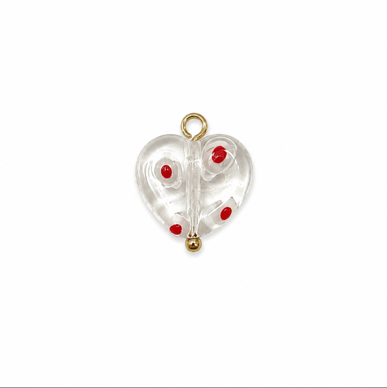 ENAMEL HEART CHARM best gold plated tarnish and water resistant piece by Irish Jewellery brand - Lynott Jewellery