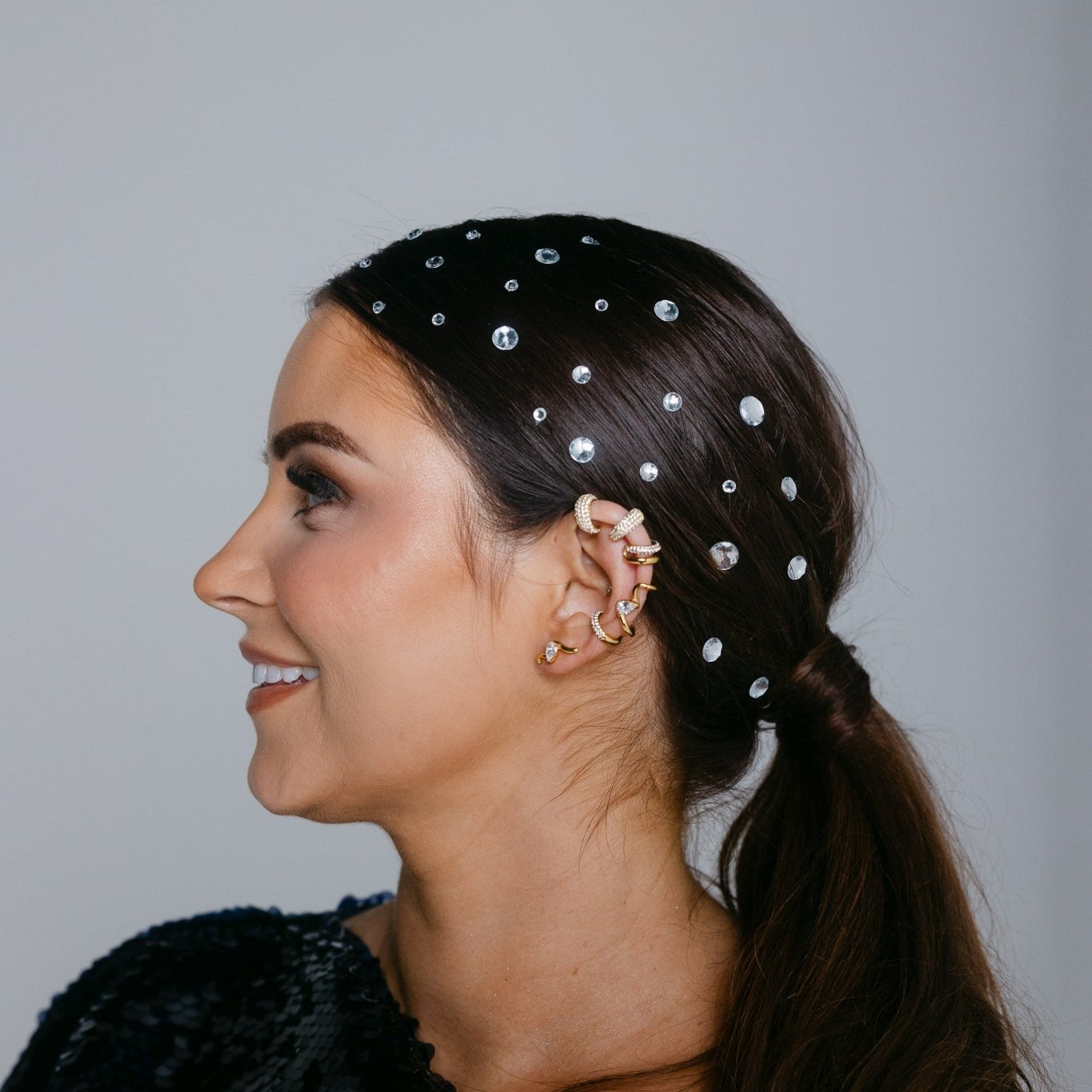 RACHEL GORRY - FIONA EAR CUFF best gold plated tarnish and water resistant piece by Irish Jewellery brand - Lynott Jewellery