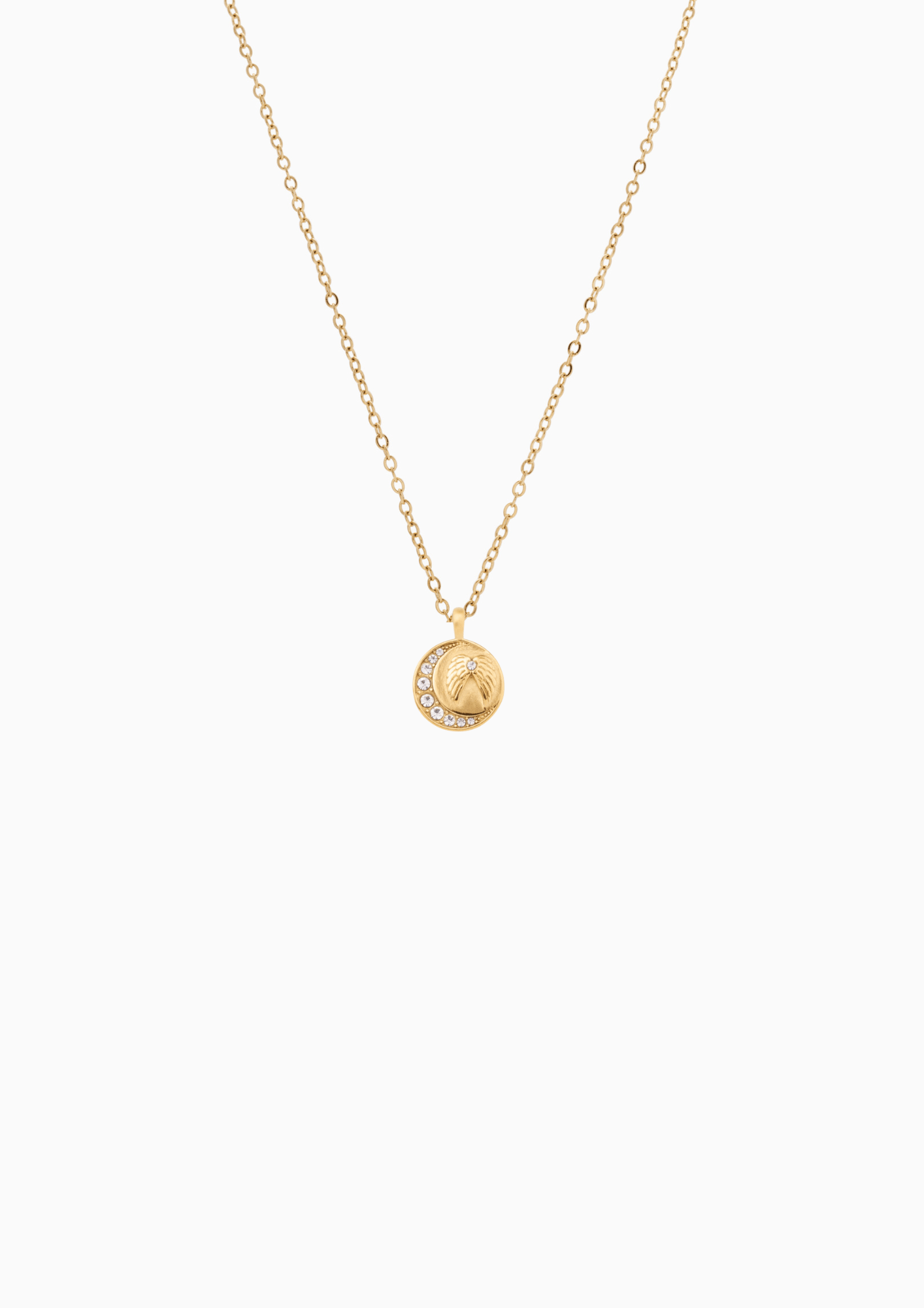 RACHEL GORRY - FIADH DREAM DISC NECKLACE best gold plated tarnish and water resistant piece by Irish Jewellery brand - Lynott Jewellery