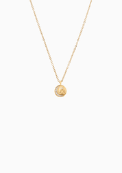 RACHEL GORRY - FIADH DREAM DISC NECKLACE best gold plated tarnish and water resistant piece by Irish Jewellery brand - Lynott Jewellery