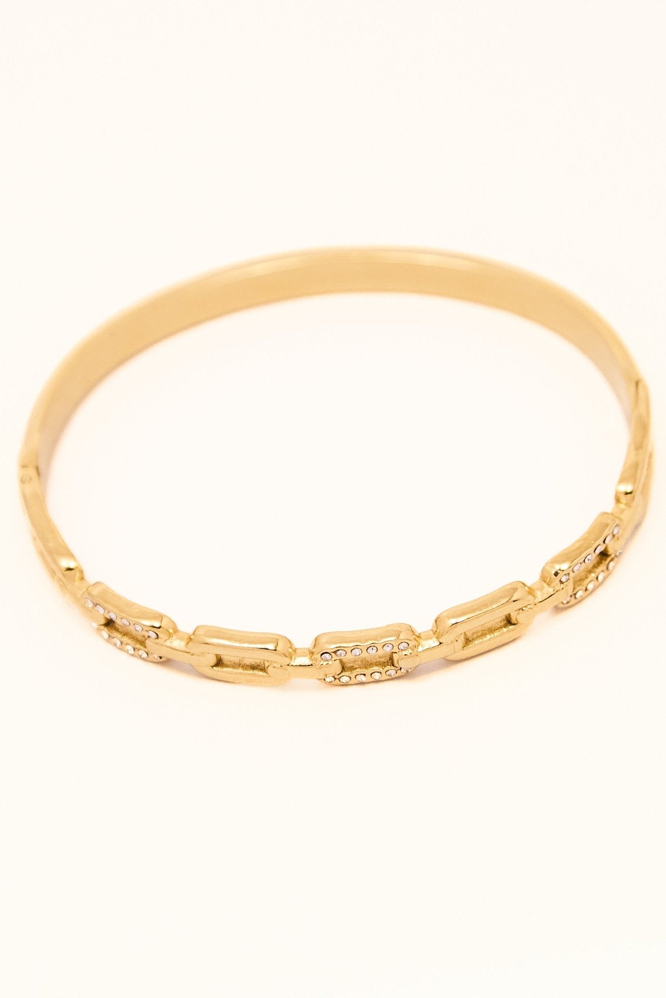 KATJIA MIA LUSTRE BANGLE best gold plated tarnish and water resistant piece by Irish Jewellery brand - Lynott Jewellery