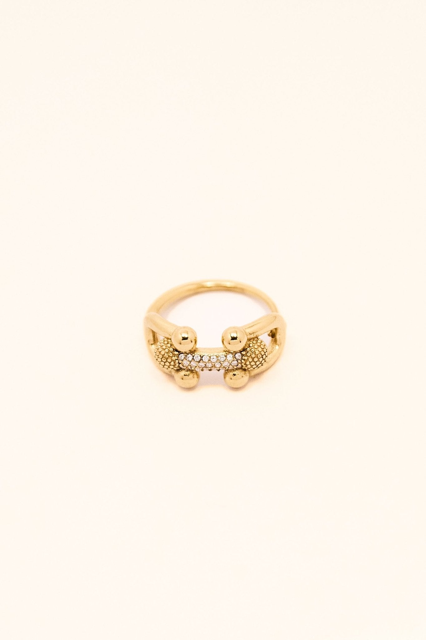 KATJA MIA LUSTRE RING best gold plated tarnish and water resistant piece by Irish Jewellery brand - Lynott Jewellery