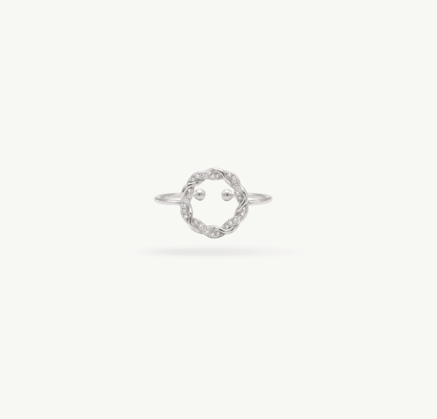 SHIMMERING CIRCLE STUD ADJUSTABLE RING best gold plated tarnish and water resistant piece by Irish Jewellery brand - Lynott Jewellery