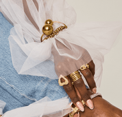 KATJA MIA FROZEN IN TIME BANGLE best gold plated tarnish and water resistant piece by Irish Jewellery brand - Lynott Jewellery