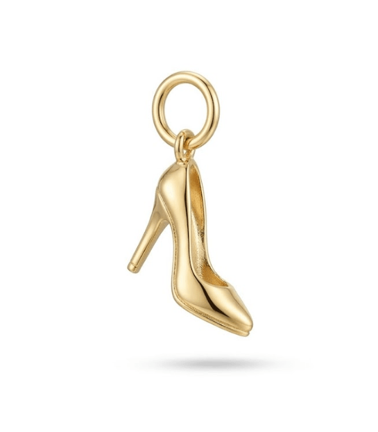 PLAIN GOLD HEEL CHARM best gold plated tarnish and water resistant piece by Irish Jewellery brand - Lynott Jewellery
