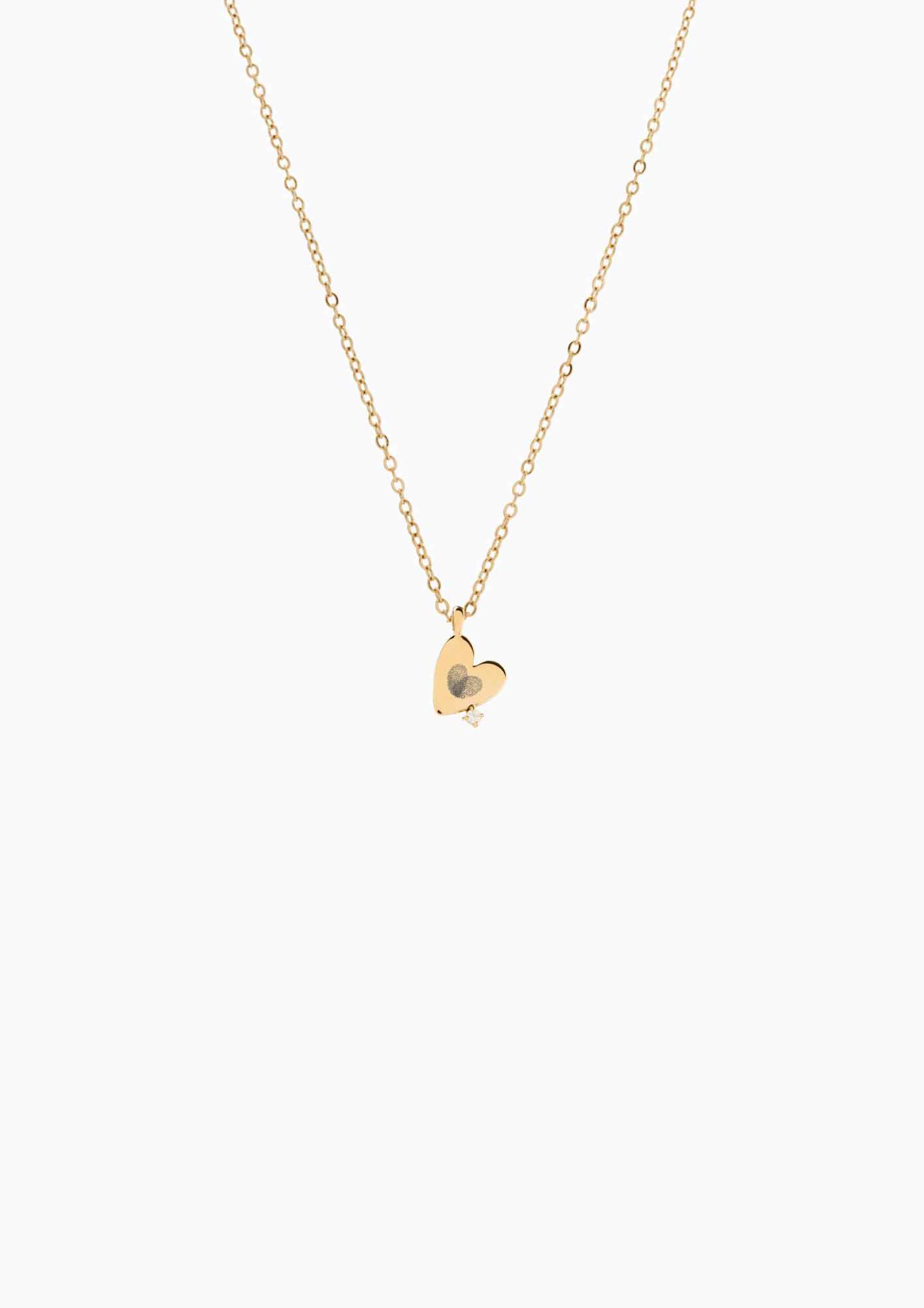 RACHEL GORRY - EMILY LOVE HEART ENGRAVABLE NECKLACE best gold plated tarnish and water resistant piece by Irish Jewellery brand - Lynott Jewellery