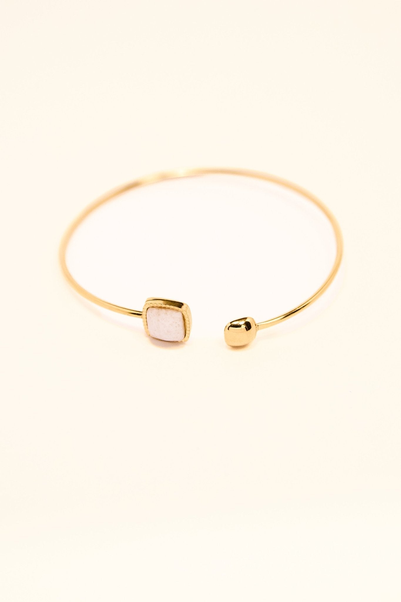 KATJA MIA OPALITE BANGLE best gold plated tarnish and water resistant piece by Irish Jewellery brand - Lynott Jewellery