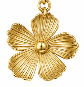 FLOWER POWER CHARM best gold plated tarnish and water resistant piece by Irish Jewellery brand - Lynott Jewellery