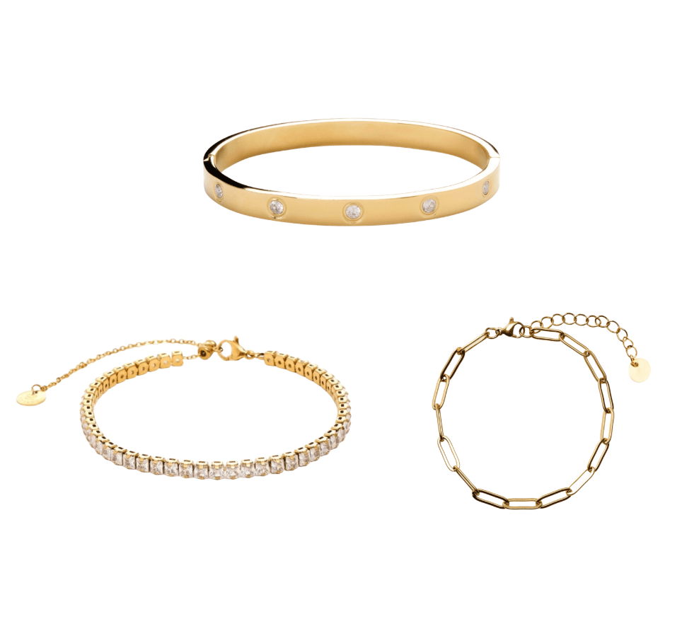 Core Bracelet Set best gold plated tarnish and water resistant piece by Irish Jewellery brand - Lynott Jewellery