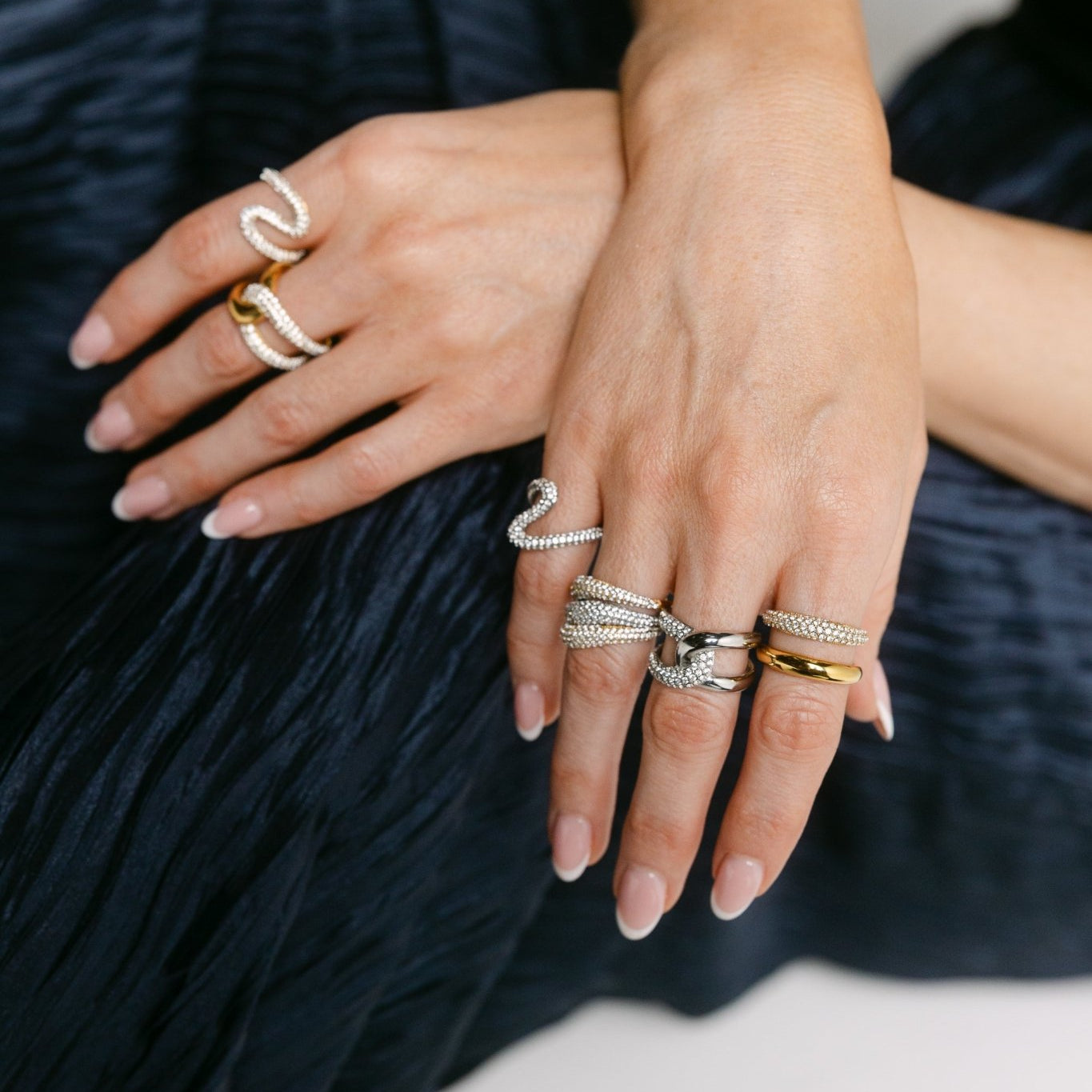 RACHEL GORRY - WILLOW ADJUSTBALE KNOT RING best gold plated tarnish and water resistant piece by Irish Jewellery brand - Lynott Jewellery