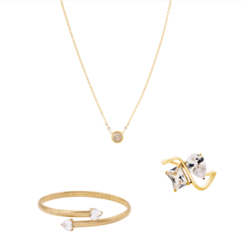 Bridal Party Set best gold plated tarnish and water resistant piece by Irish Jewellery brand - Lynott Jewellery