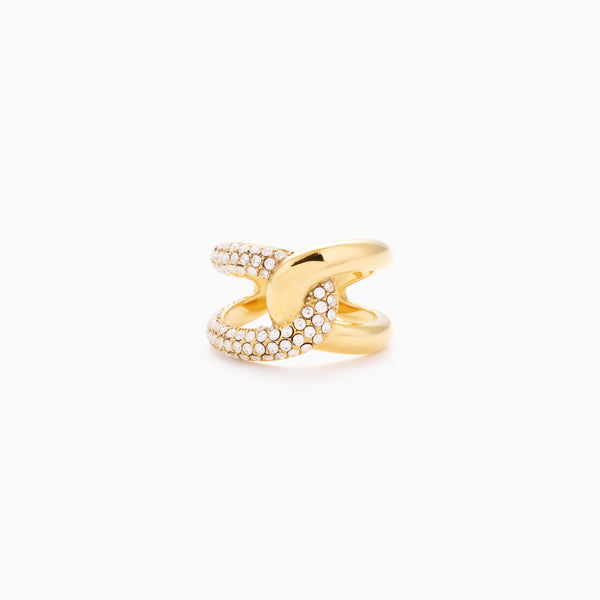 RACHEL GORRY - WILLOW ADJUSTBALE KNOT RING best gold plated tarnish and water resistant piece by Irish Jewellery brand - Lynott Jewellery