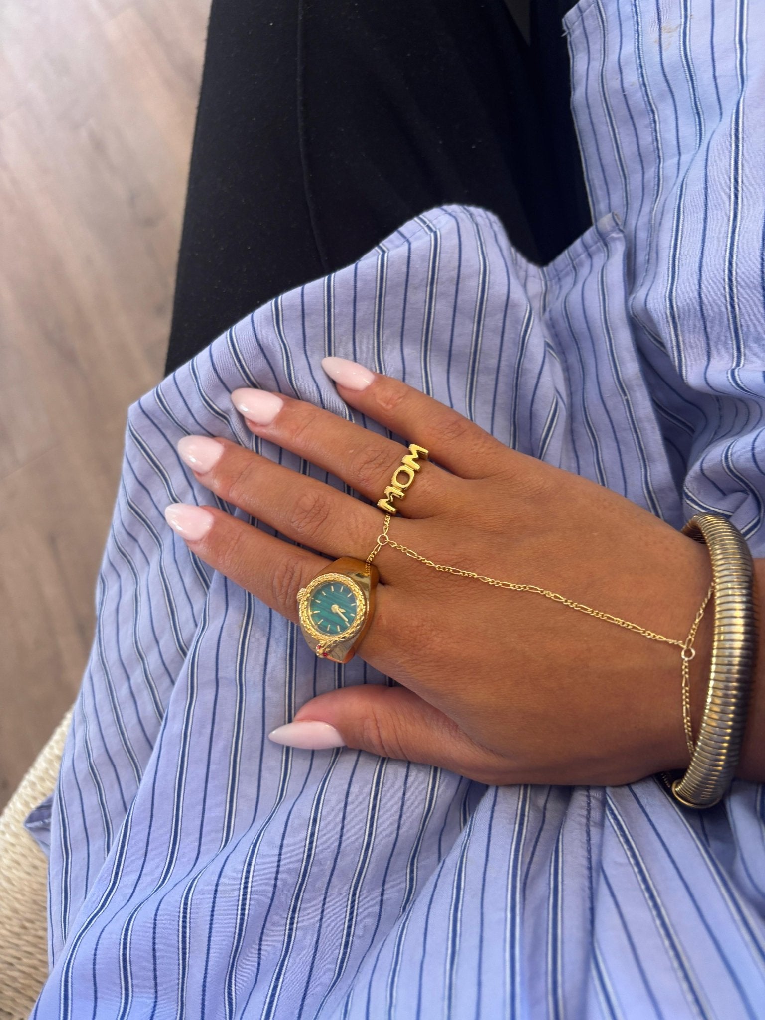 Gold Mom Ring & Bracelet (Boxed Gift Set) best gold plated tarnish and water resistant piece by Irish Jewellery brand - Lynott Jewellery