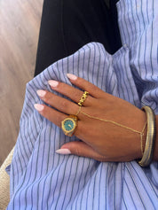 Gold Mom Ring & Bracelet (Boxed Gift Set) best gold plated tarnish and water resistant piece by Irish Jewellery brand - Lynott Jewellery