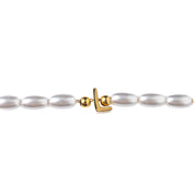Pearl Cross Gift Set (Cross Earrings + Initial Bracelet + Cutie Bracelet + Gift Box) best gold plated tarnish and water resistant piece by Irish Jewellery brand - Lynott Jewellery