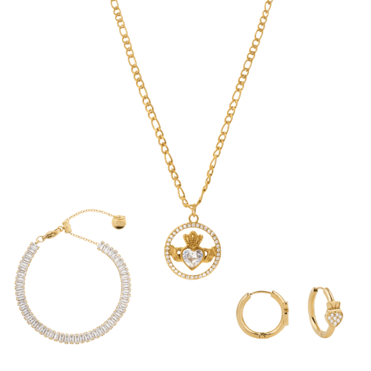 Grá Layers Set best gold plated tarnish and water resistant piece by Irish Jewellery brand - Lynott Jewellery