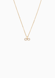 RACHEL GORRY - LAUREN INFINITY NECKLACE best gold plated tarnish and water resistant piece by Irish Jewellery brand - Lynott Jewellery