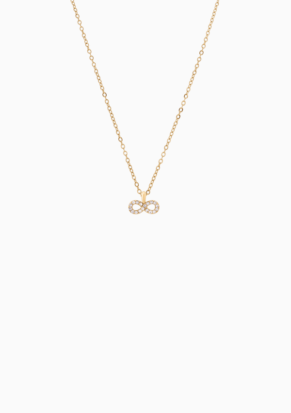 RACHEL GORRY - LAUREN INFINITY NECKLACE best gold plated tarnish and water resistant piece by Irish Jewellery brand - Lynott Jewellery