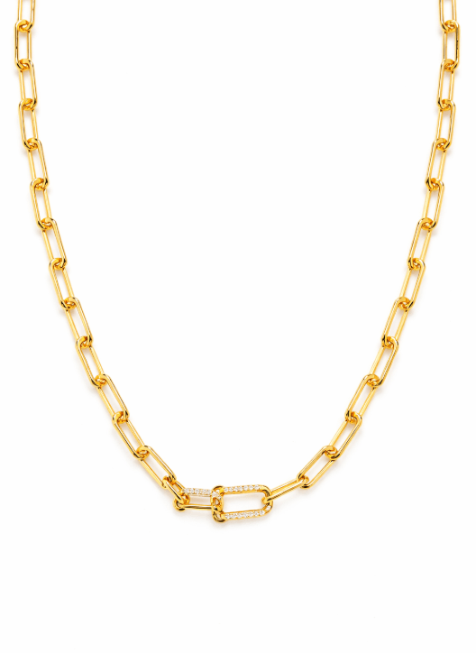 KATJA MIA LUSTRE LINK DAINTY BRACELET  gold plated tarnish and water resistant piece Irish Jewellery brand Lynott Jewellery