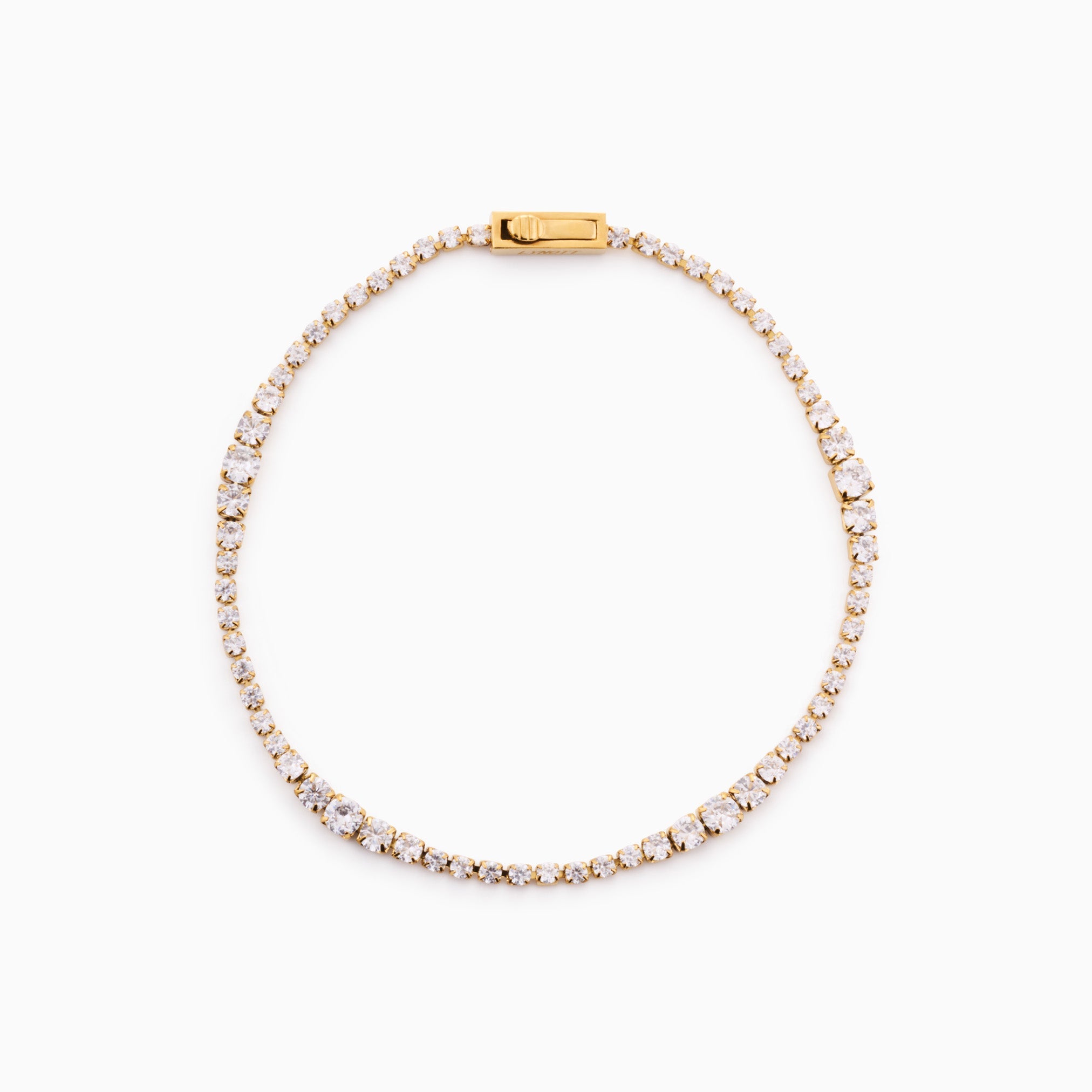 REGINA LUXE TENNIS BRACELET best gold plated tarnish and water resistant piece by Irish Jewellery brand - Lynott Jewellery