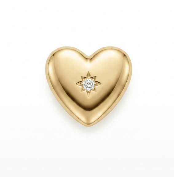 HEART BUBBLE CHARM best gold plated tarnish and water resistant piece by Irish Jewellery brand - Lynott Jewellery