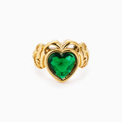 Gold Chunky Claddagh Earrings & Ring (Boxed Gift Set) best gold plated tarnish and water resistant piece by Irish Jewellery brand - Lynott Jewellery