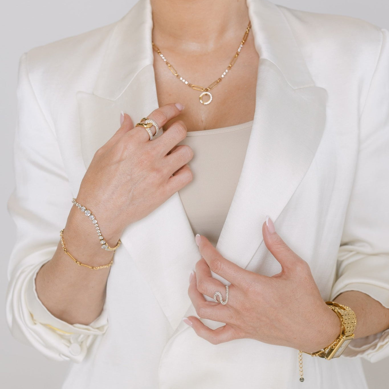 RACHEL GORRY - LEXI TENNIS BRACELET best gold plated tarnish and water resistant piece by Irish Jewellery brand - Lynott Jewellery