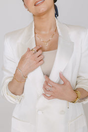 RACHEL GORRY - LEXI TENNIS BRACELET best gold plated tarnish and water resistant piece by Irish Jewellery brand - Lynott Jewellery