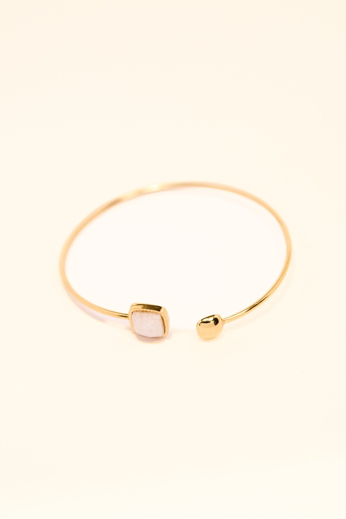 KATJA MIA OPALITE BANGLE best gold plated tarnish and water resistant piece by Irish Jewellery brand - Lynott Jewellery