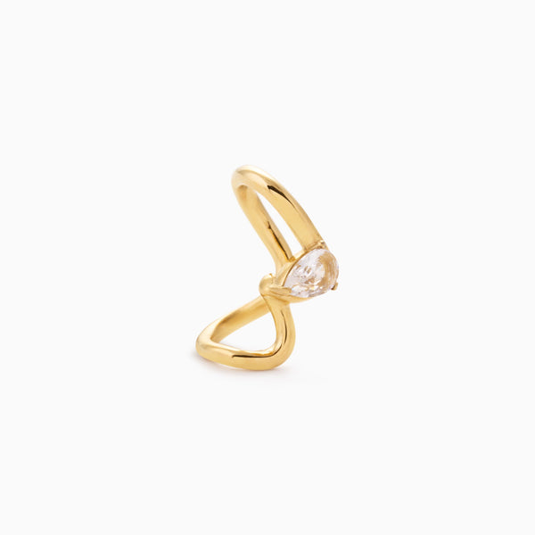 RACHEL GORRY - PAULA EAR CUFF best gold plated tarnish and water resistant piece by Irish Jewellery brand - Lynott Jewellery