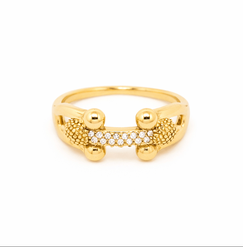 KATJIA MIA LUSTRE RING best gold plated tarnish and water resistant piece by Irish Jewellery brand - Lynott Jewellery
