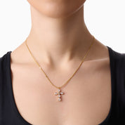 Silver Cross Necklace + Dainty Necklace (2 Piece Boxed Gift Set) best gold plated tarnish and water resistant piece by Irish Jewellery brand - Lynott Jewellery