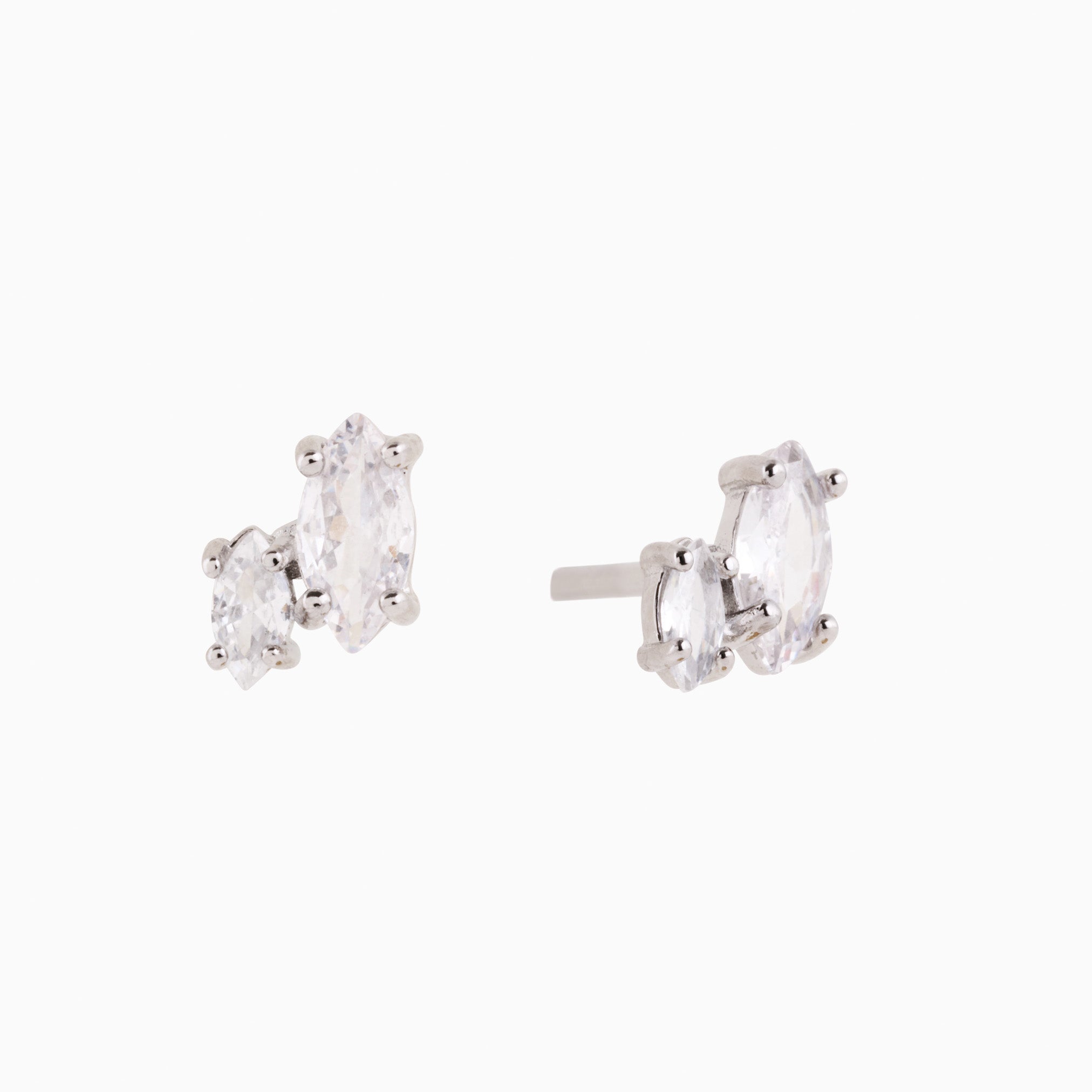 RACHEL GORRY - HANNAH MARQUISE STUDS best gold plated tarnish and water resistant piece by Irish Jewellery brand - Lynott Jewellery